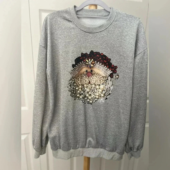 Christmas Santa holiday Sweater size Large Excellent condition. - Picture 1 of 5